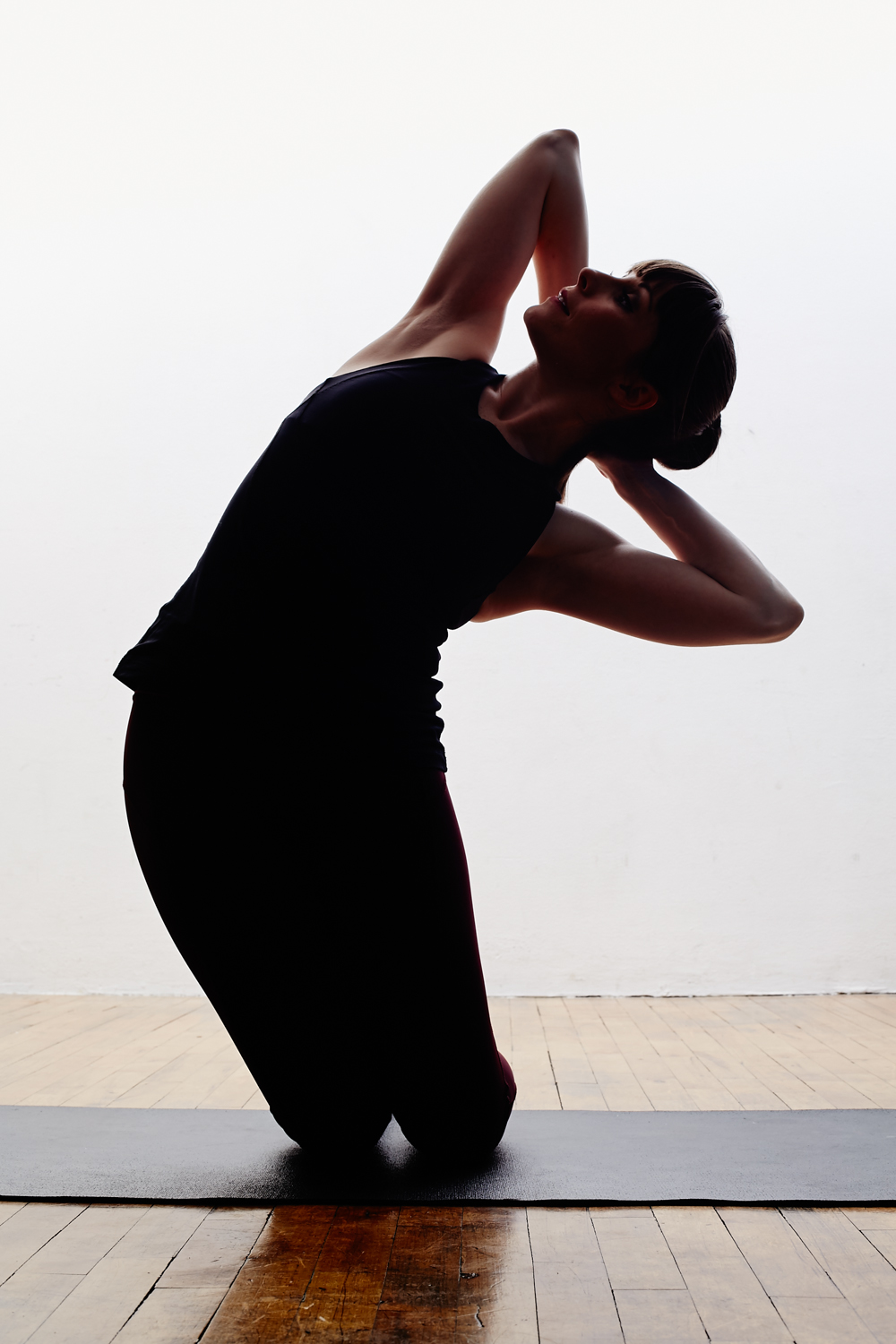 Jenny Powell practicing Pilates